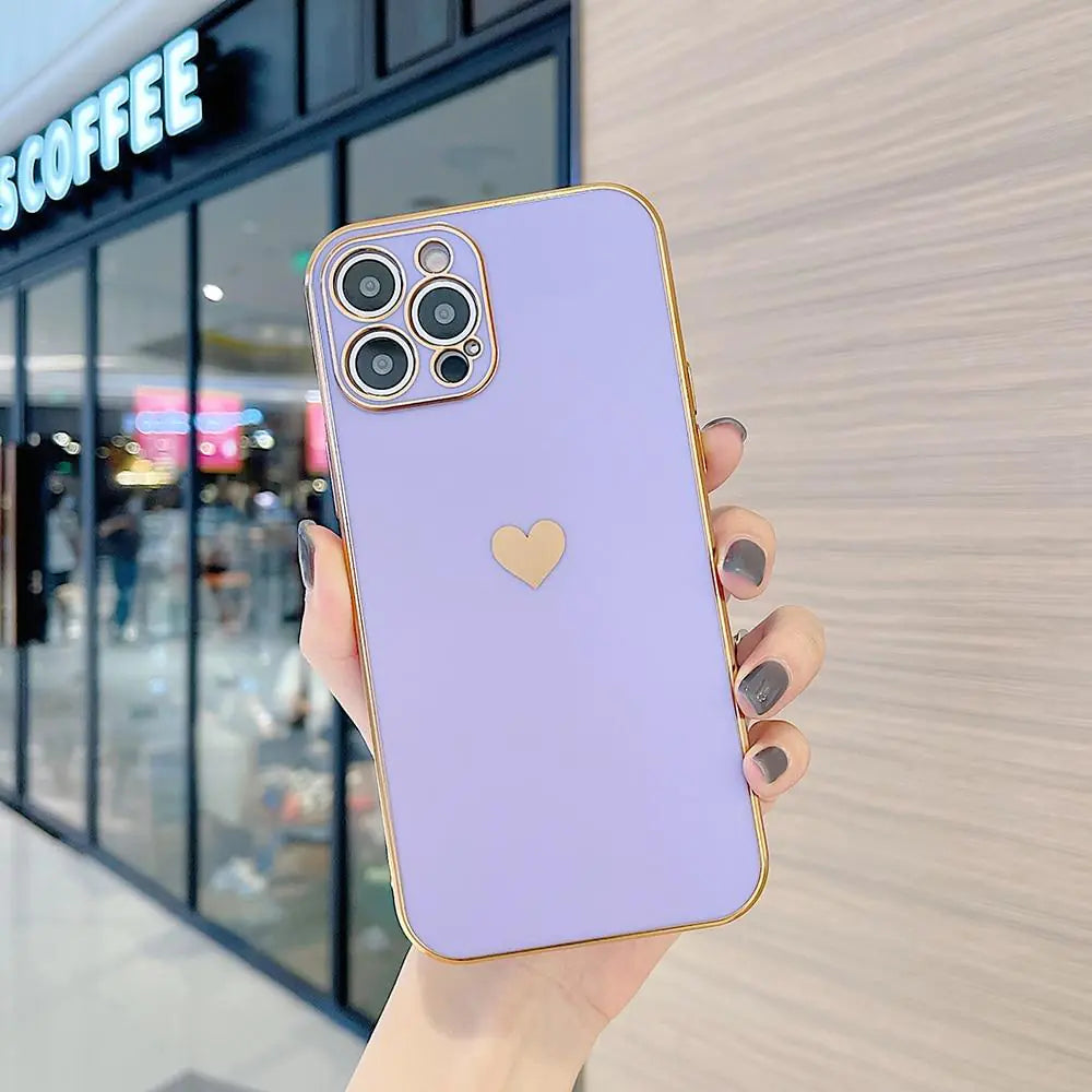 Electroplated Heart iPhone Case