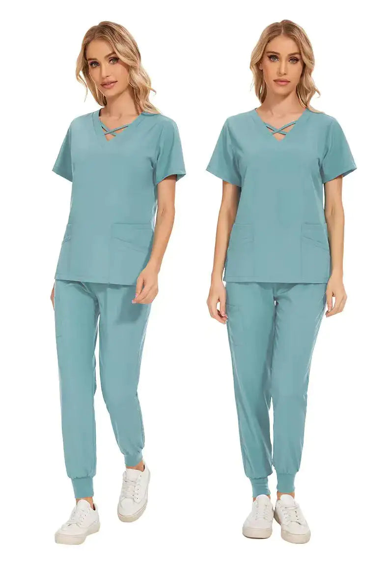 Stretch Women Slim Fit Scrubs Set