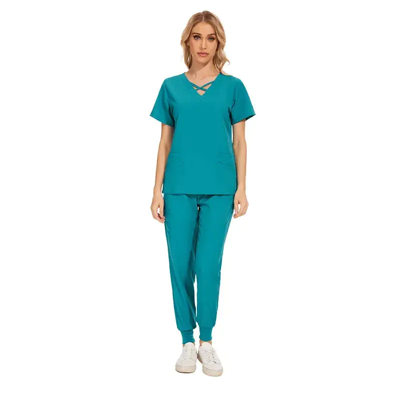 Stretch Women Slim Fit Scrubs Set