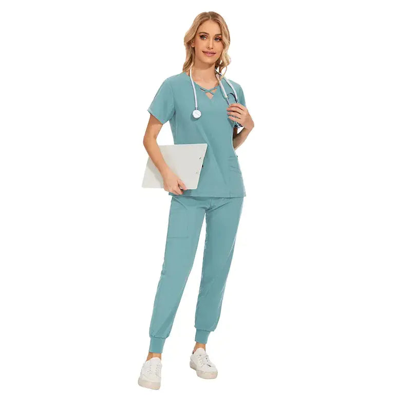 Stretch Women Slim Fit Scrubs Set