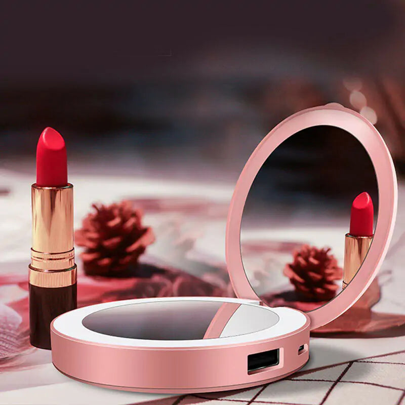 LED Makeup Mirror with Portable Charger Connect