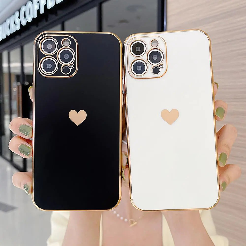 Electroplated Heart iPhone Case