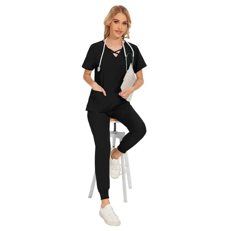 Stretch Women Slim Fit Scrubs Set