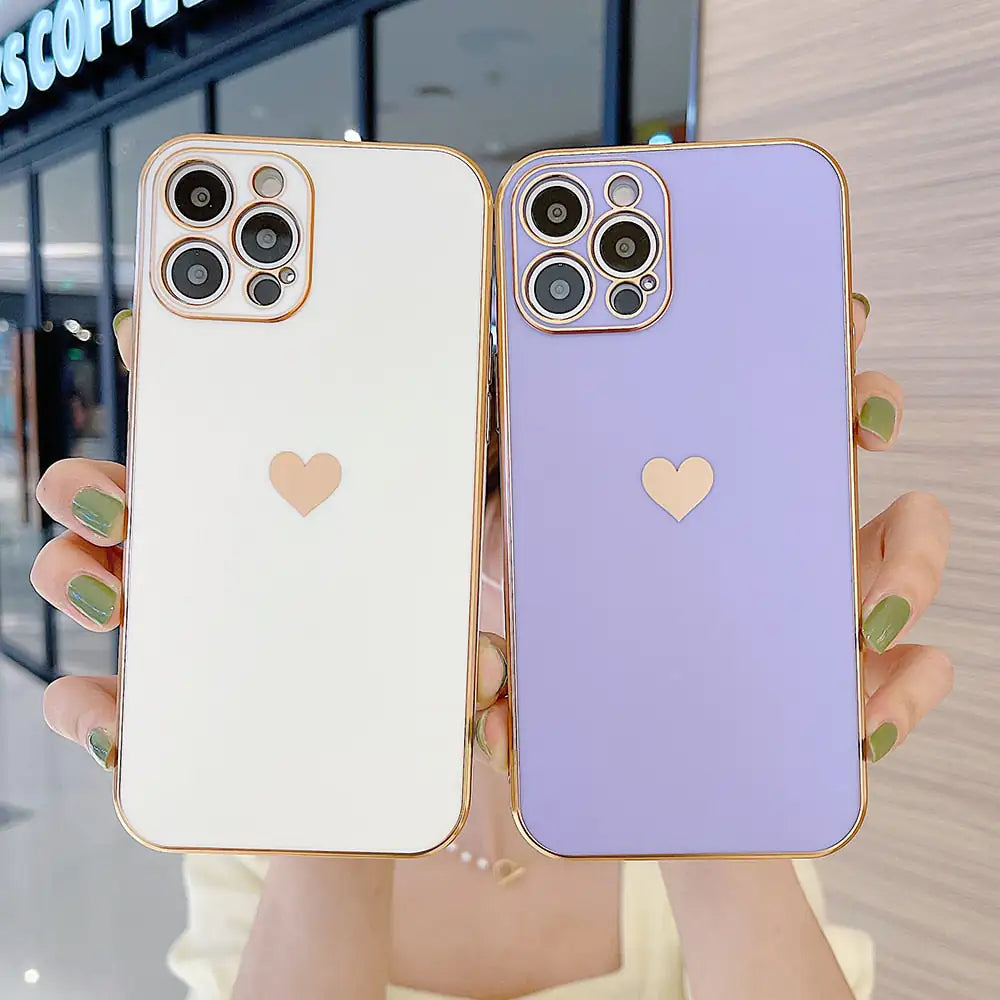 Electroplated Heart iPhone Case