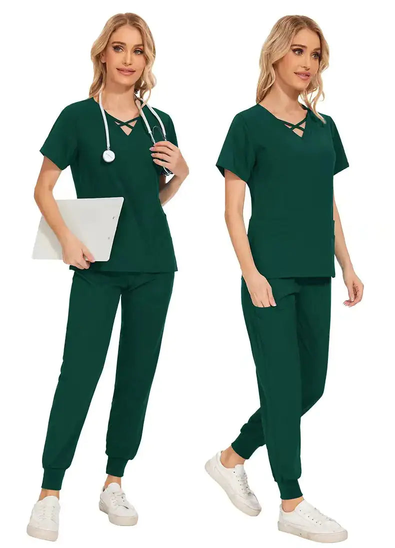 Stretch Women Slim Fit Scrubs Set