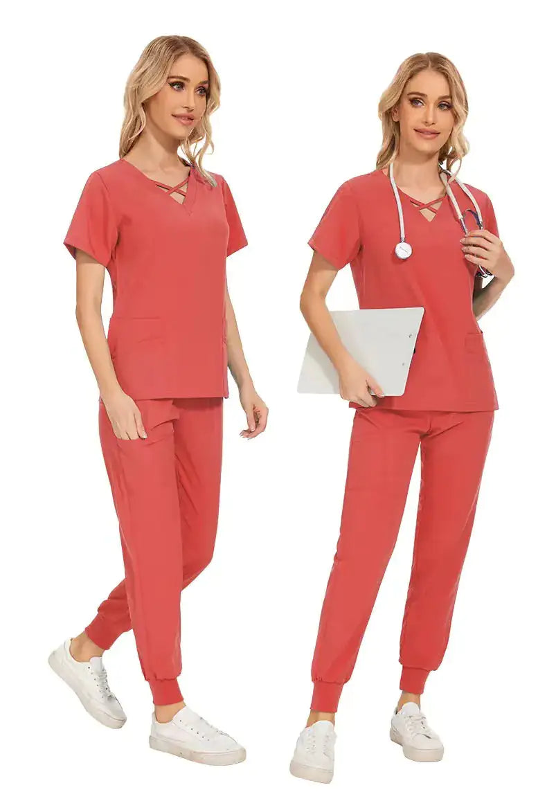 Stretch Women Slim Fit Scrubs Set