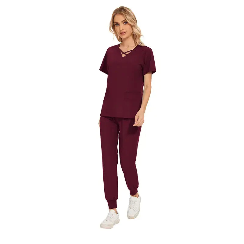 Stretch Women Slim Fit Scrubs Set