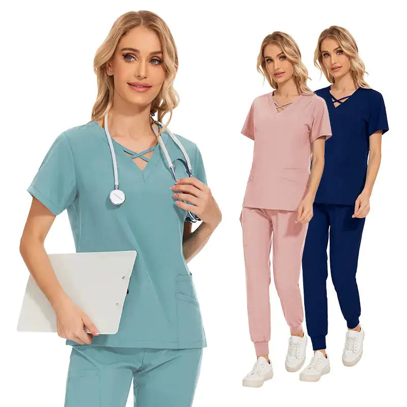 Stretch Women Slim Fit Scrubs Set