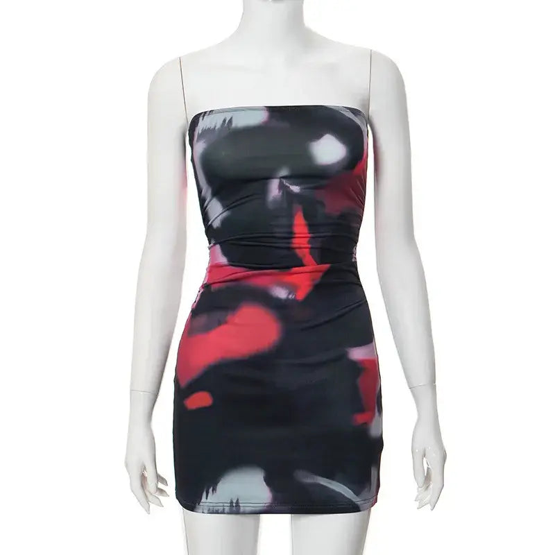 Perfect Night-Out Printed Strapless Dress