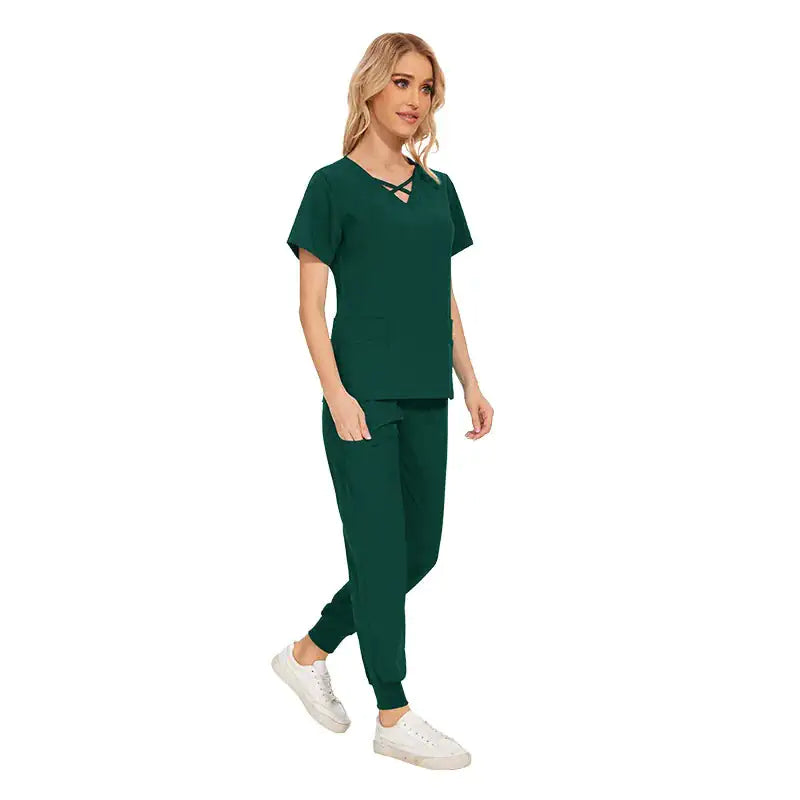 Stretch Women Slim Fit Scrubs Set