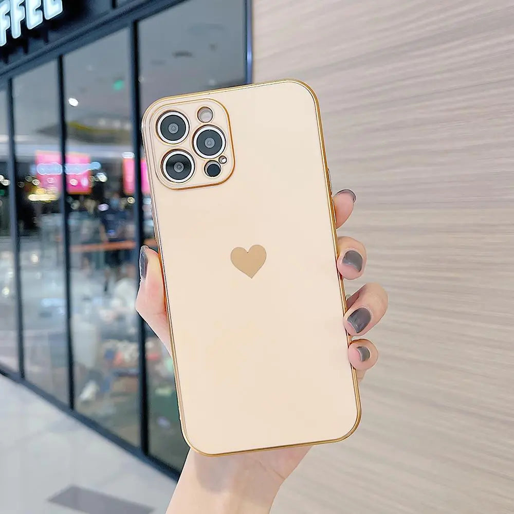 Electroplated Heart iPhone Case