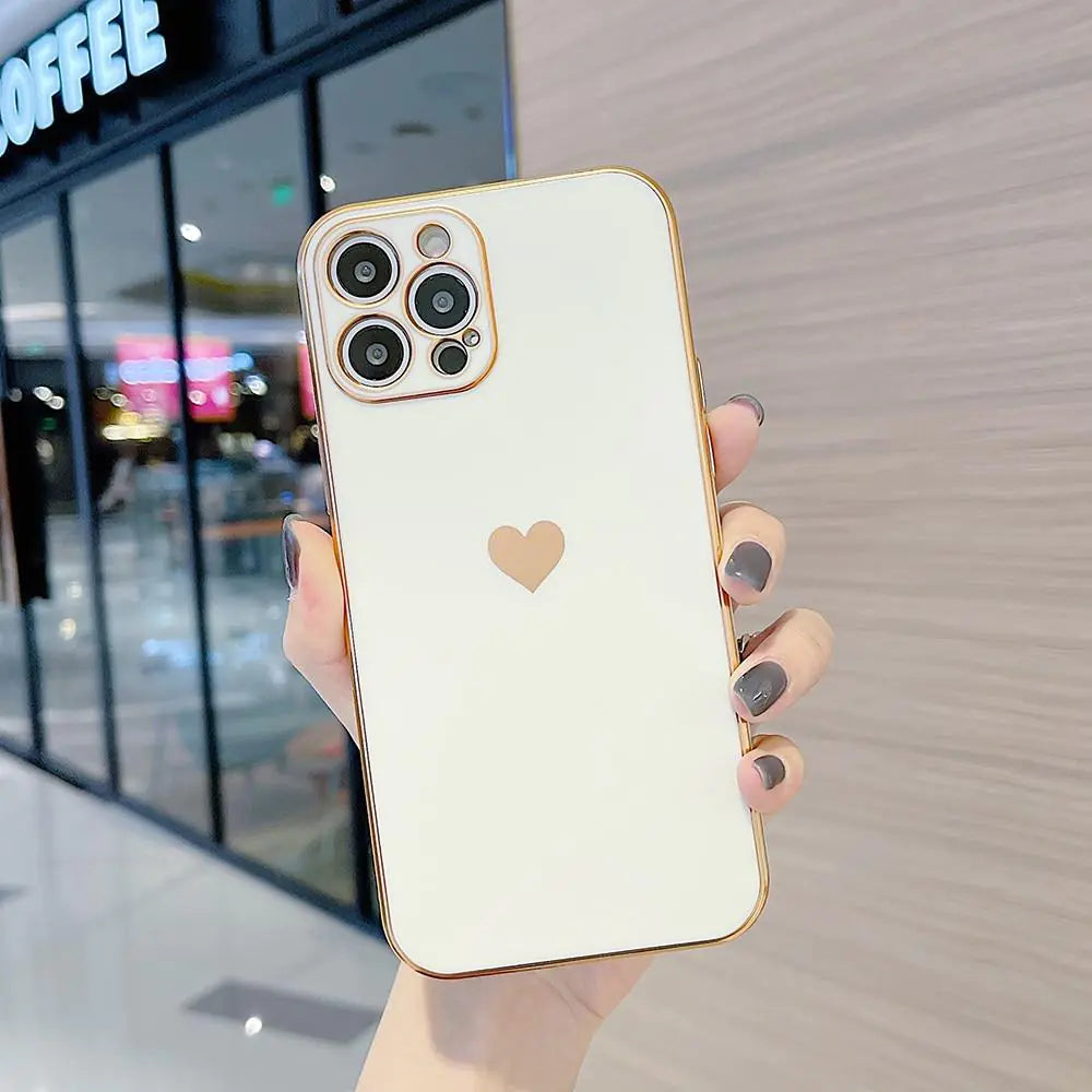 Electroplated Heart iPhone Case